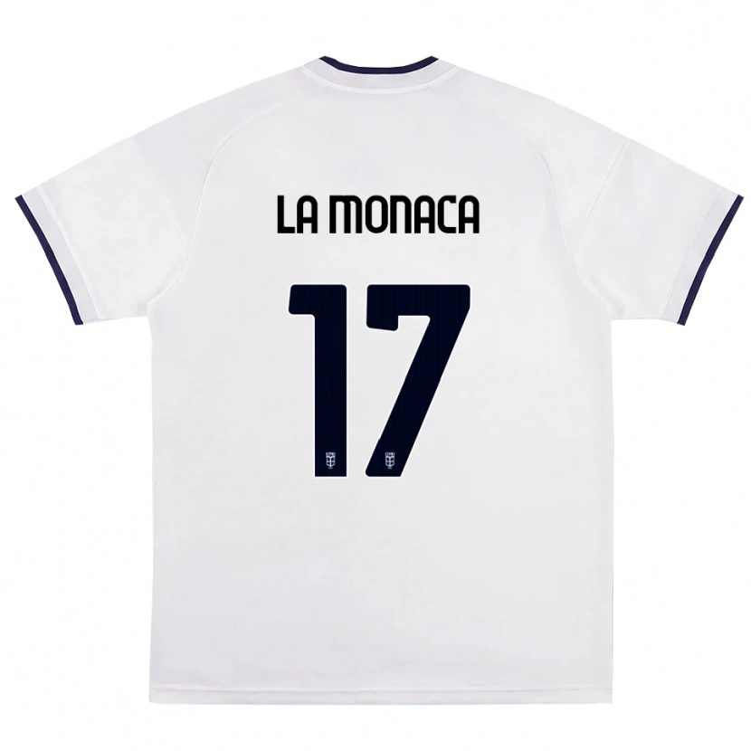 Danxen Donna Maglia Michael La Monaca #17 Bianco Rosso Blu Reale Kit Gara Away 2026/27 Maglietta