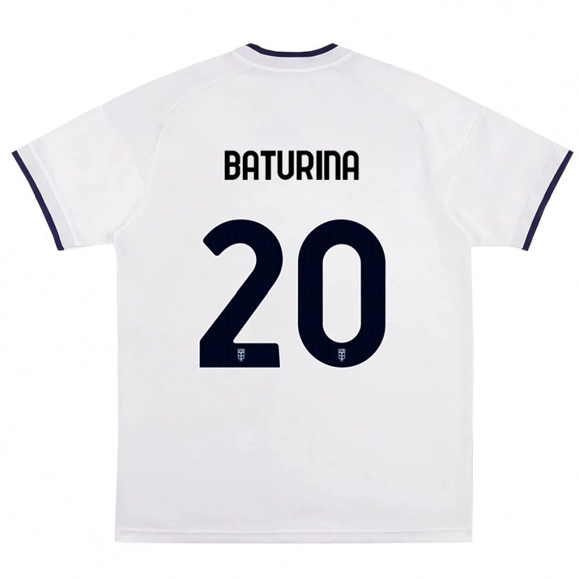 Danxen Donna Maglia Martin Baturina #20 Bianco Rosso Blu Reale Kit Gara Away 2026/27 Maglietta