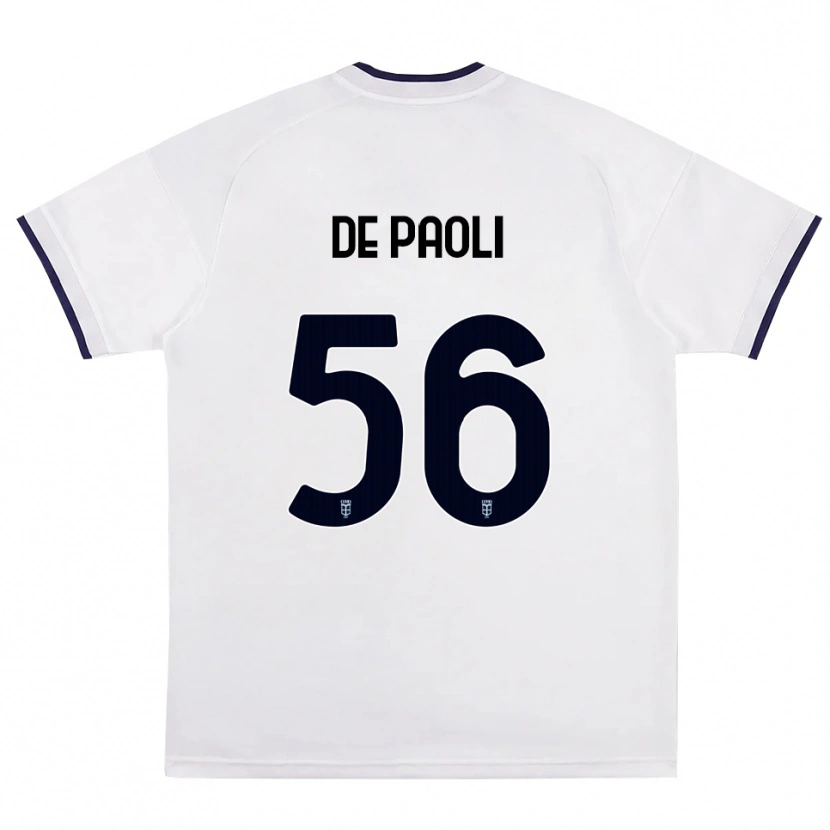 Danxen Donna Maglia Cristiano De Paoli #56 Bianco Rosso Blu Reale Kit Gara Away 2026/27 Maglietta