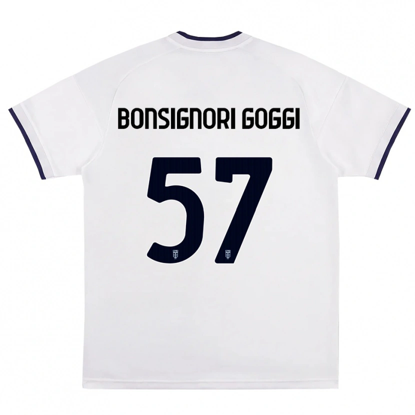 Danxen Donna Maglia Lorenzo Bonsignori #57 Bianco Rosso Blu Reale Kit Gara Away 2026/27 Maglietta
