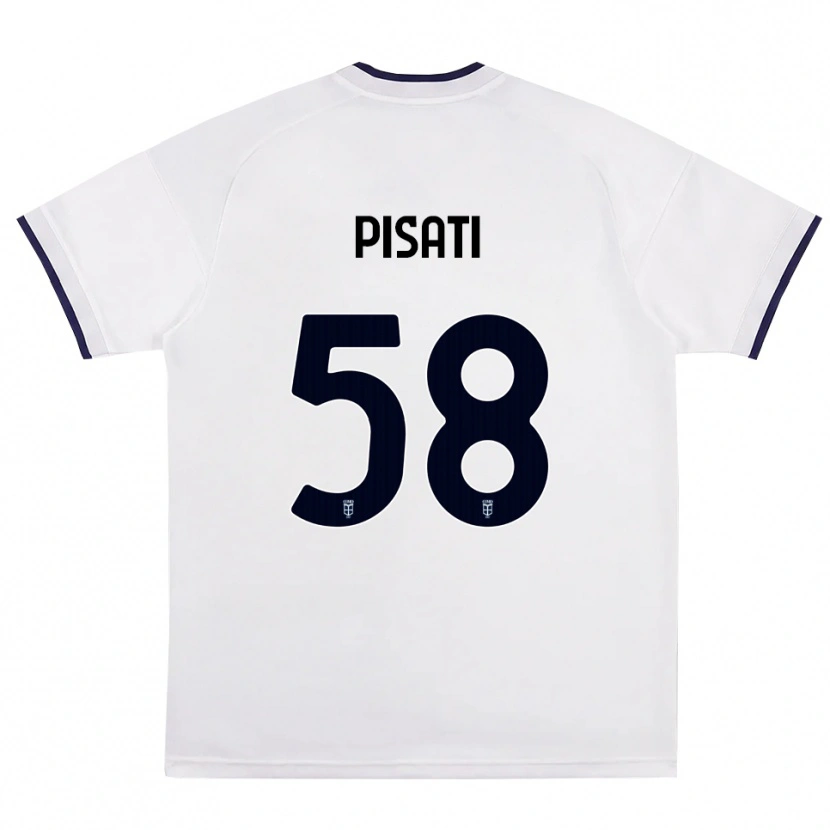 Danxen Donna Maglia Samuele Pisati #58 Bianco Rosso Blu Reale Kit Gara Away 2026/27 Maglietta