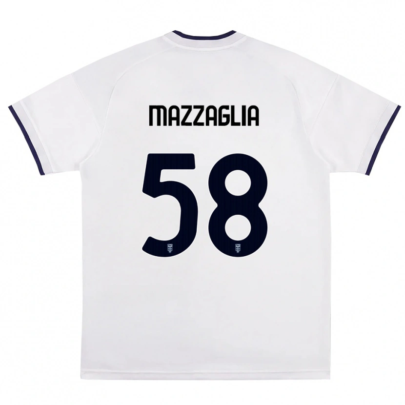 Danxen Donna Maglia Giuseppe Mazzaglia #58 Bianco Rosso Blu Reale Kit Gara Away 2026/27 Maglietta