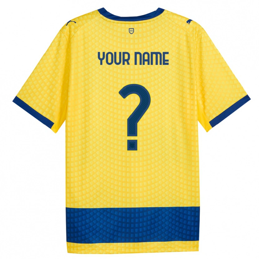 Danxen Donna Maglia Il Tuo Nome #0 Giallo Blu Nero Kit Gara Away 2026/27 Maglietta