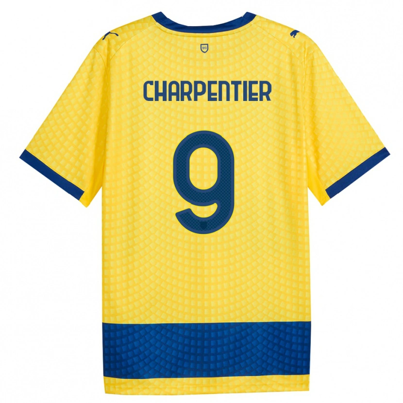 Danxen Donna Maglia Gabriel Charpentier #9 Giallo Blu Nero Kit Gara Away 2026/27 Maglietta