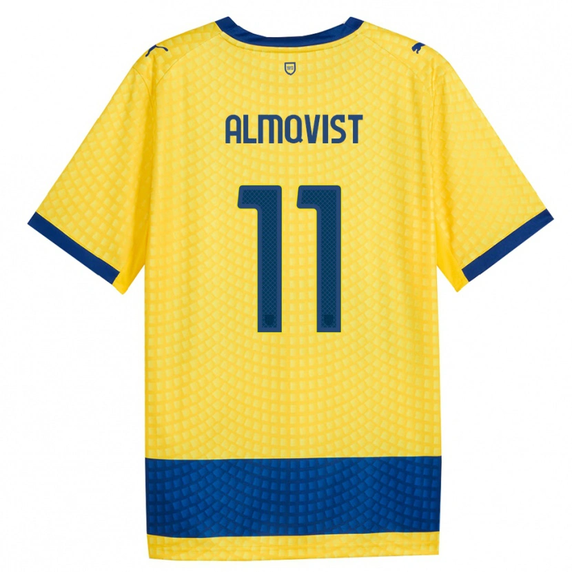 Danxen Donna Maglia Pontus Almqvist #11 Giallo Blu Nero Kit Gara Away 2026/27 Maglietta