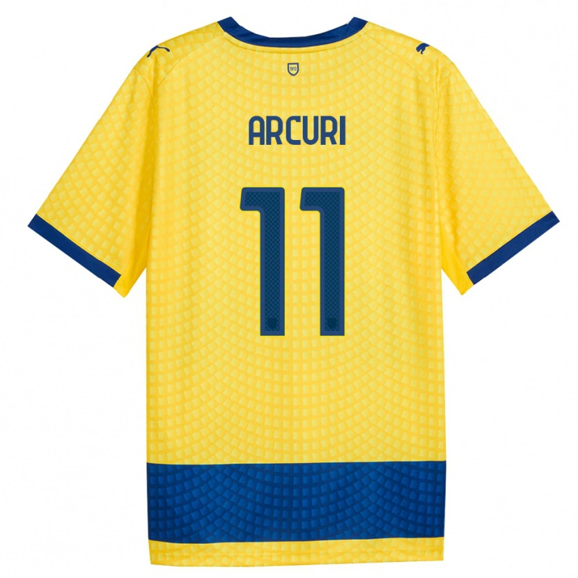 Danxen Donna Maglia Francesco Arcuri #11 Giallo Blu Nero Kit Gara Away 2026/27 Maglietta