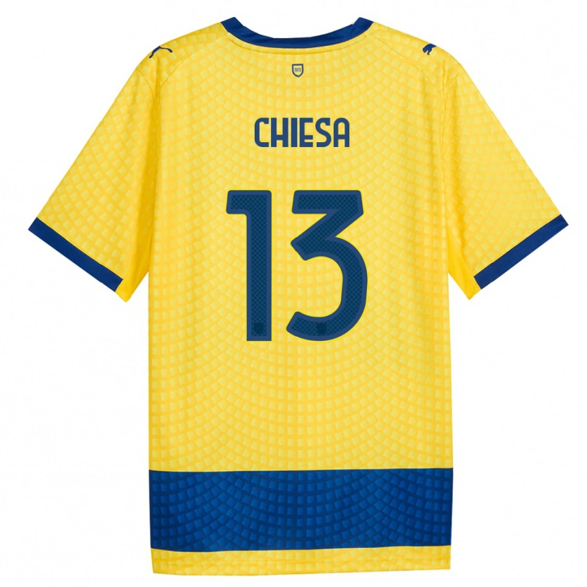 Danxen Donna Maglia Riccardo Chiesa #13 Giallo Blu Nero Kit Gara Away 2026/27 Maglietta