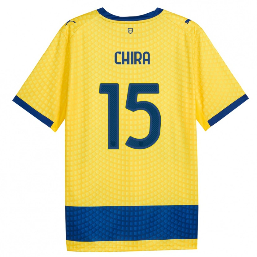 Danxen Donna Maglia Alessandro Chira #15 Giallo Blu Nero Kit Gara Away 2026/27 Maglietta