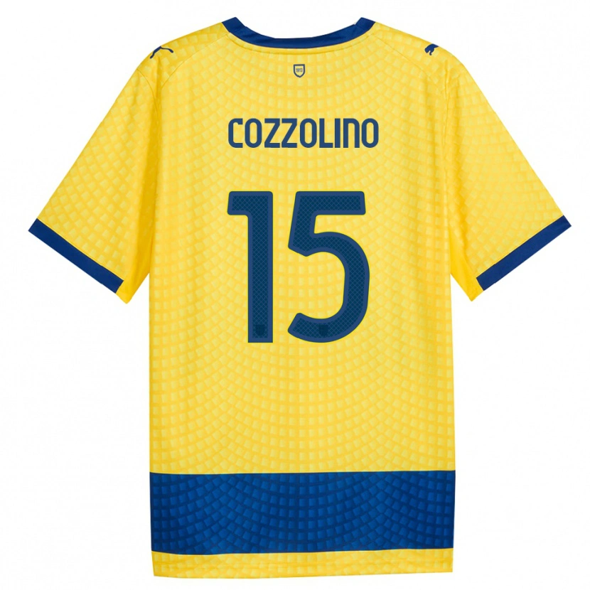 Danxen Donna Maglia Christian Cozzolino #15 Giallo Blu Nero Kit Gara Away 2026/27 Maglietta