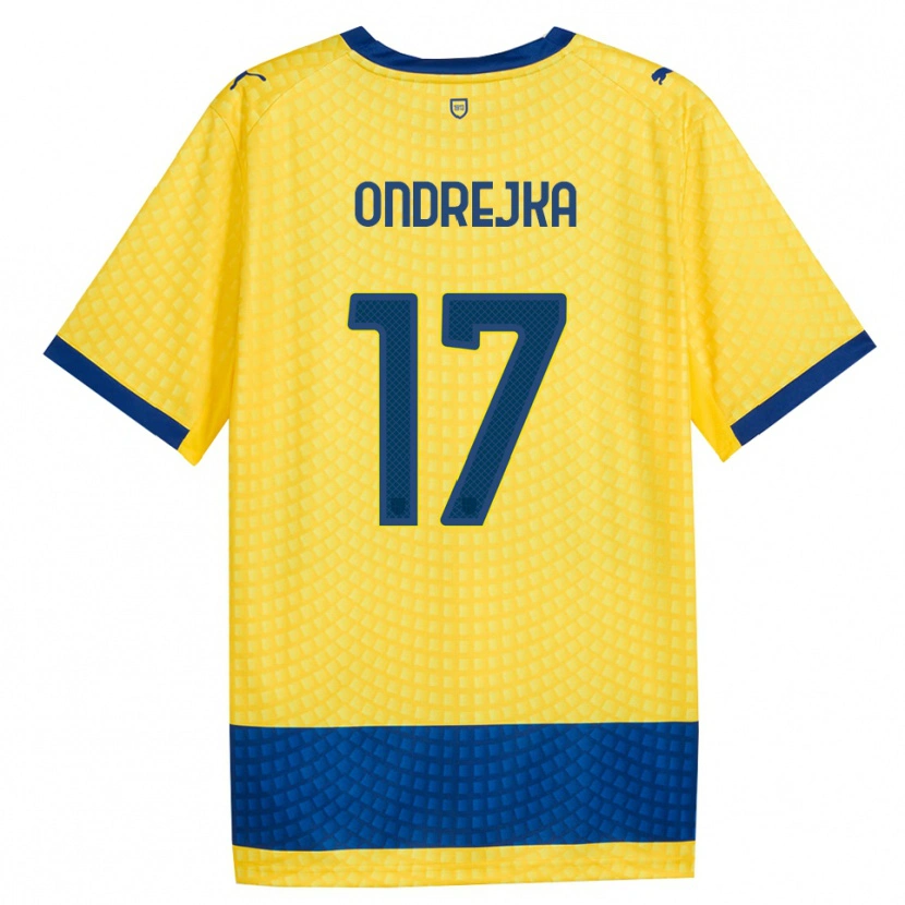 Danxen Donna Maglia Jacob Ondrejka #17 Giallo Blu Nero Kit Gara Away 2026/27 Maglietta