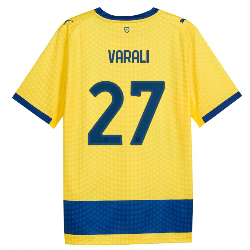 Danxen Donna Maglia Ludovico Varali #27 Giallo Blu Nero Kit Gara Away 2026/27 Maglietta