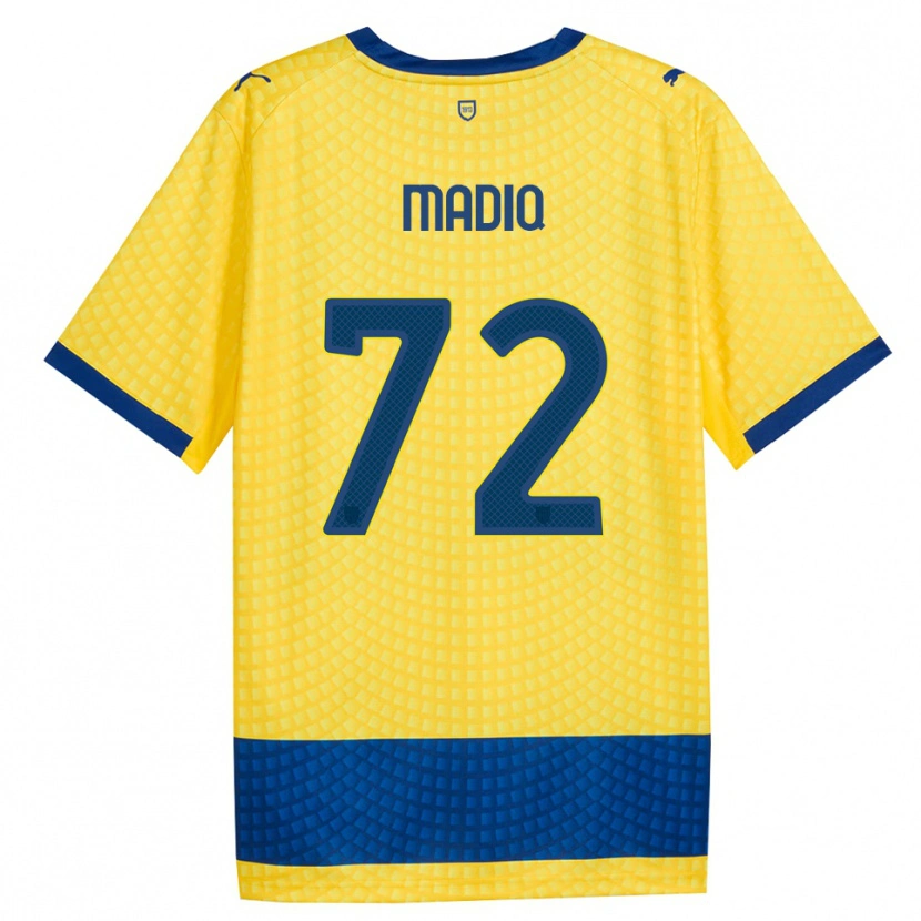 Danxen Donna Maglia Abdelaziz Madiq #72 Giallo Blu Nero Kit Gara Away 2026/27 Maglietta