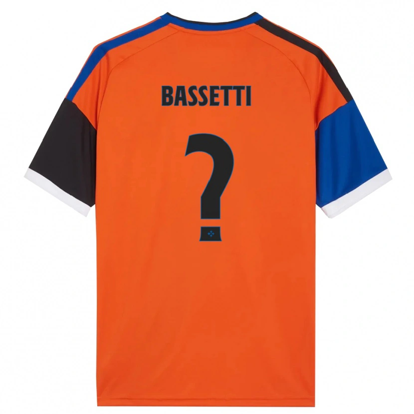 Danxen Donna Maglia Giovanni Bassetti #0 Arancione Blu Nero Bianco Kit Gara Away 2026/27 Maglietta