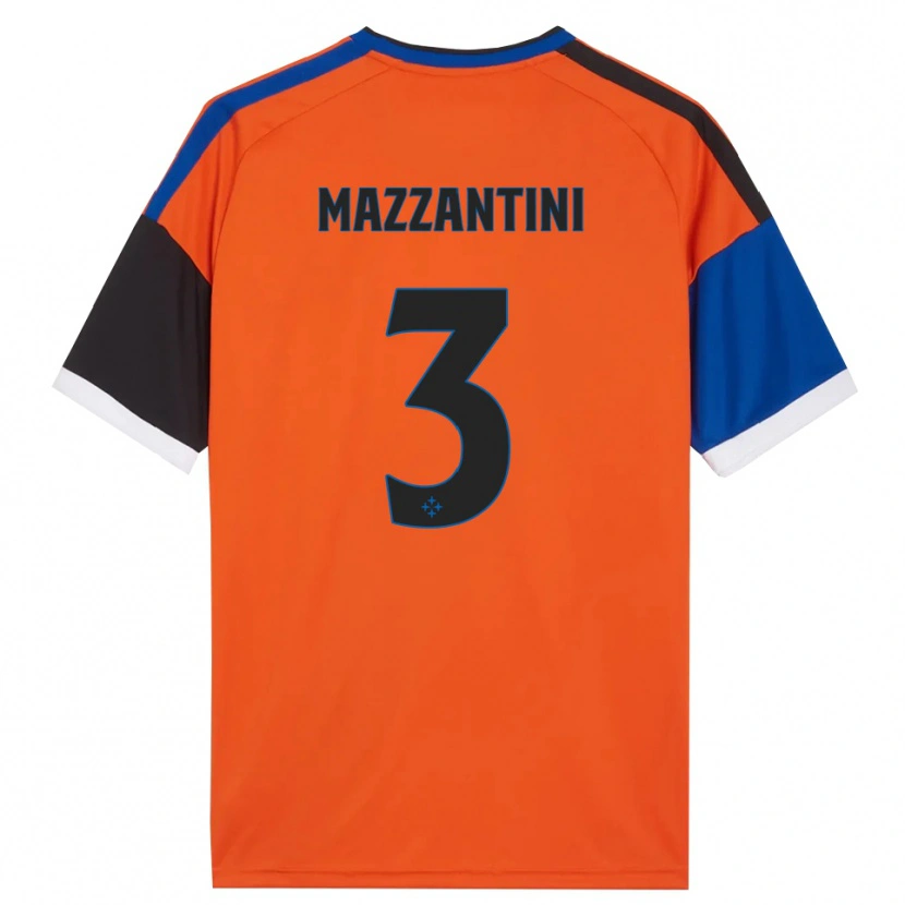 Danxen Donna Maglia Niccolò Mazzantini #3 Arancione Blu Nero Bianco Kit Gara Away 2026/27 Maglietta