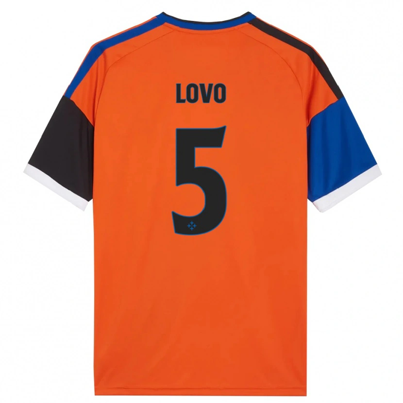 Danxen Donna Maglia Pietro Lovo #5 Arancione Blu Nero Bianco Kit Gara Away 2026/27 Maglietta