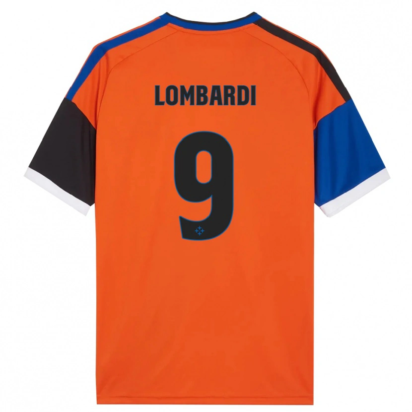 Danxen Donna Maglia Samuele Lombardi #9 Arancione Blu Nero Bianco Kit Gara Away 2026/27 Maglietta