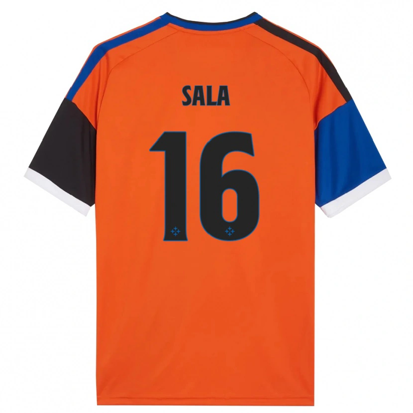Danxen Donna Maglia Mattia Sala #16 Arancione Blu Nero Bianco Kit Gara Away 2026/27 Maglietta