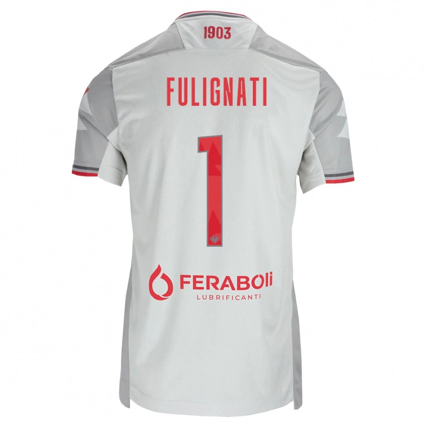 Danxen Donna Maglia Andrea Fulignati #1 Grigio Bianco Rosso Kit Gara Away 2026/27 Maglietta