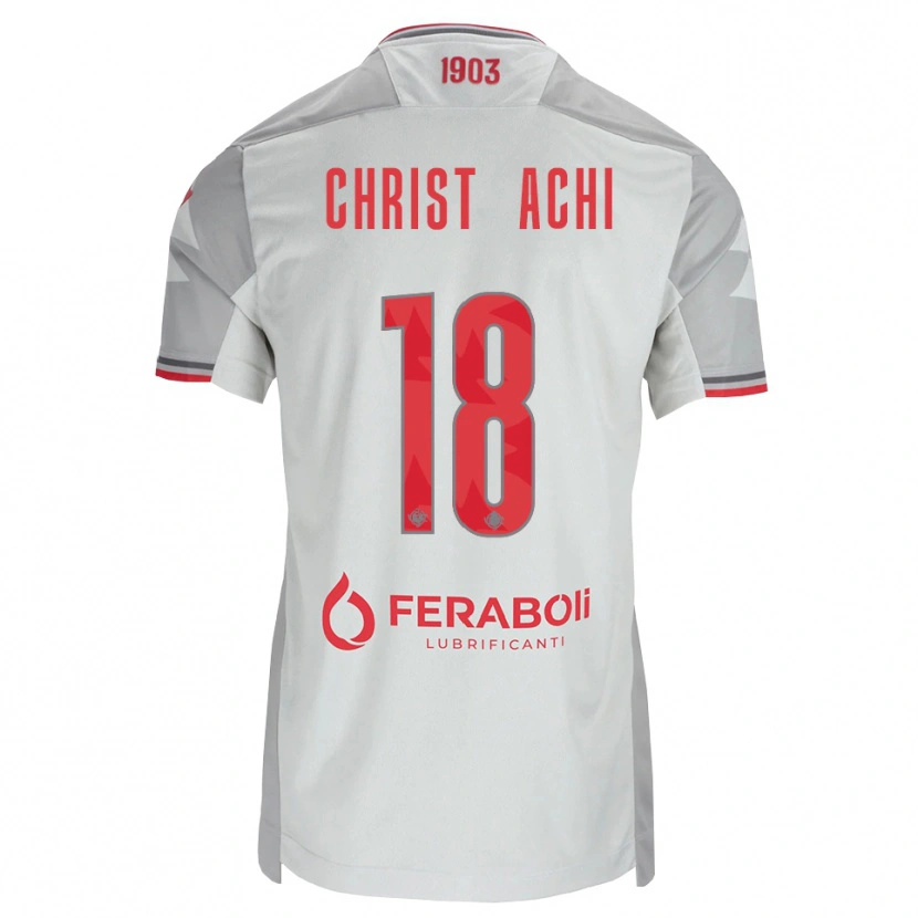 Danxen Donna Maglia Ange Christ Achi #18 Grigio Bianco Rosso Kit Gara Away 2026/27 Maglietta