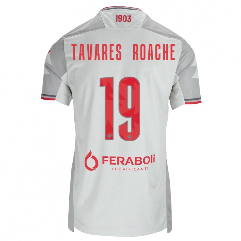 Danxen Donna Maglia Carter Tavares Roache #19 Grigio Bianco Rosso Kit Gara Away 2026/27 Maglietta