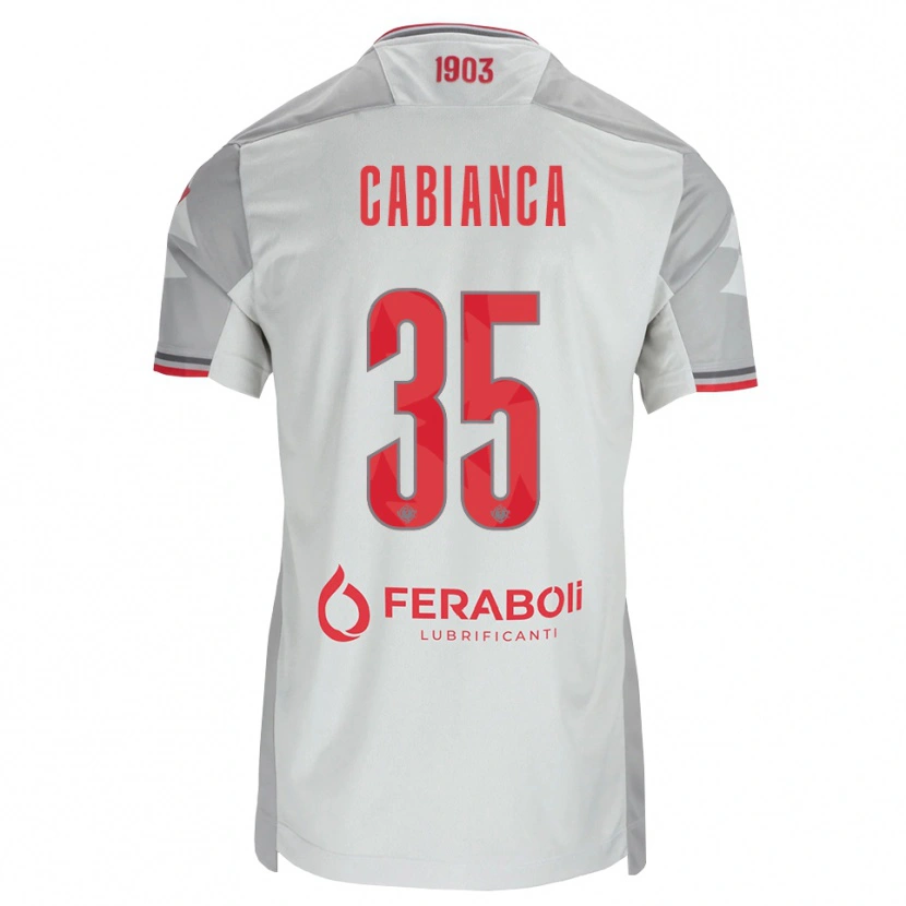 Danxen Donna Maglia Eddy Cabianca #35 Grigio Bianco Rosso Kit Gara Away 2026/27 Maglietta