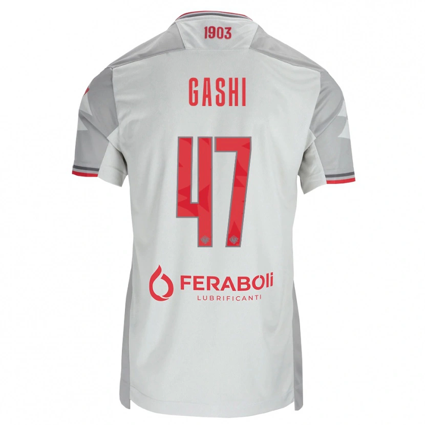 Danxen Donna Maglia Eduart Gashi #47 Grigio Bianco Rosso Kit Gara Away 2026/27 Maglietta