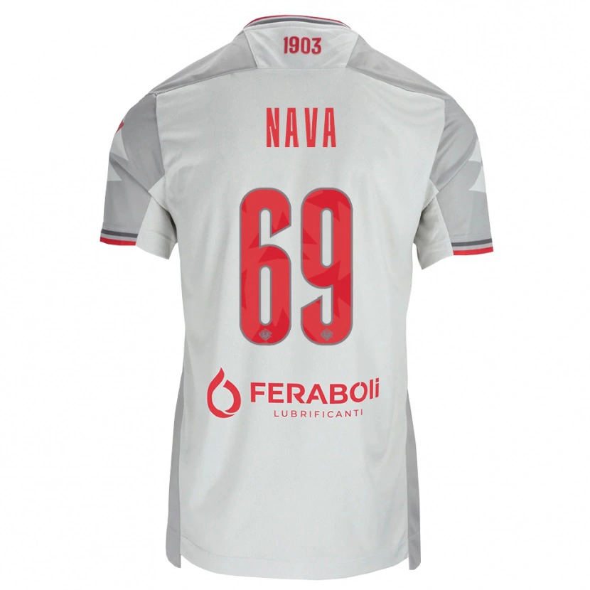 Danxen Donna Maglia Lapo Nava #69 Grigio Bianco Rosso Kit Gara Away 2026/27 Maglietta