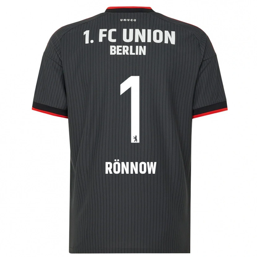 Danxen Donna Maglia Frederik Rönnow #1 Nero Bianco Rosso Kit Gara Away 2026/27 Maglietta