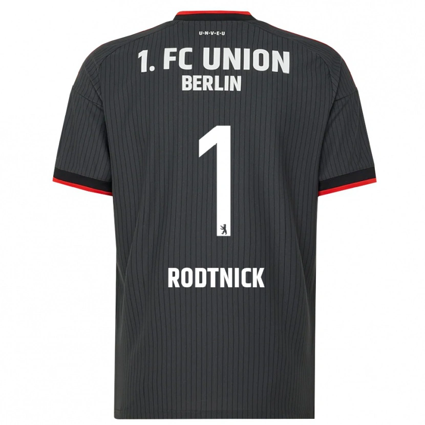 Danxen Donna Maglia Jaden Rodtnick #1 Nero Bianco Rosso Kit Gara Away 2026/27 Maglietta