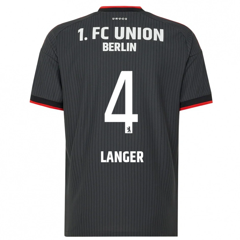 Danxen Donna Maglia Richard Langer #4 Nero Bianco Rosso Kit Gara Away 2026/27 Maglietta