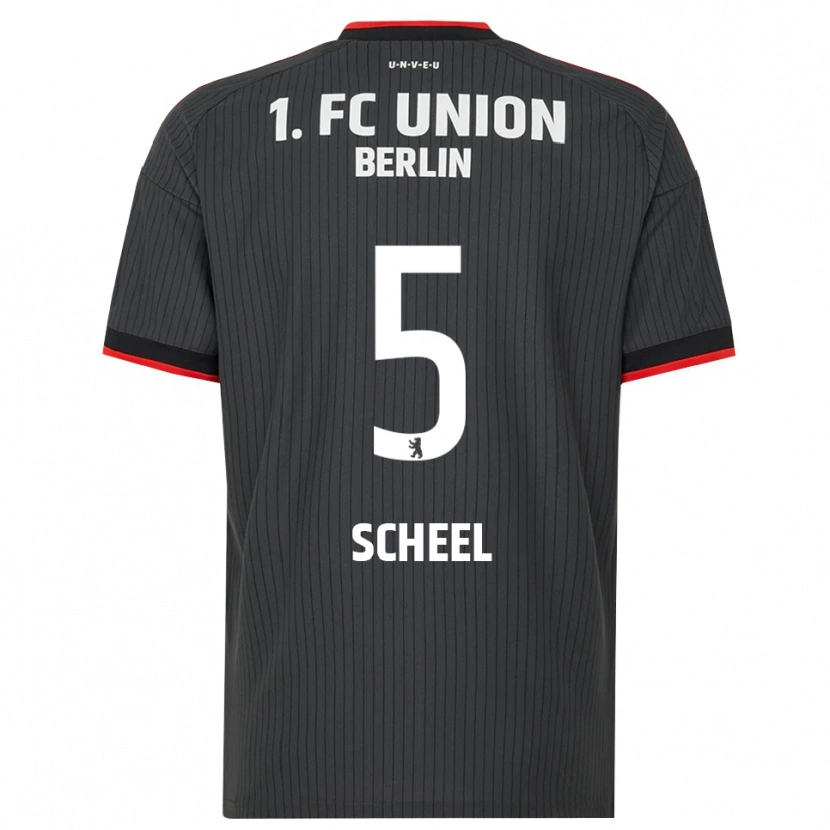 Danxen Donna Maglia Luca Scheel #5 Nero Bianco Rosso Kit Gara Away 2026/27 Maglietta