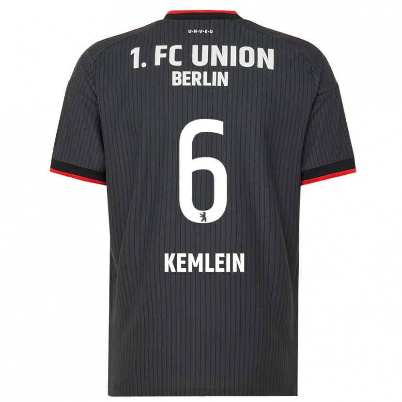 Danxen Donna Maglia Aljoscha Kemlein #6 Nero Bianco Rosso Kit Gara Away 2026/27 Maglietta