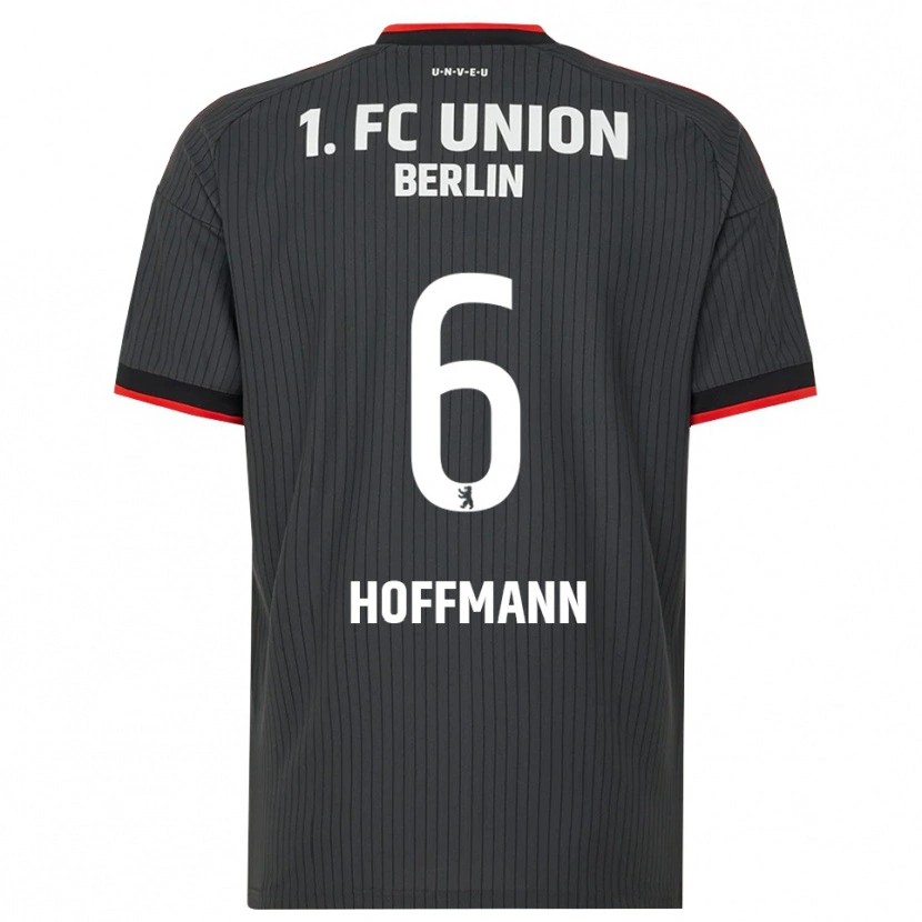 Danxen Donna Maglia Finn Hoffmann #6 Nero Bianco Rosso Kit Gara Away 2026/27 Maglietta