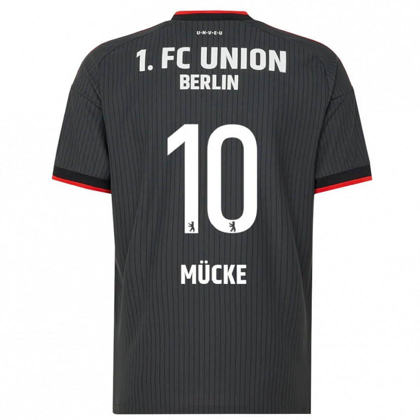 Danxen Donna Maglia Jonathan Mücke #10 Nero Bianco Rosso Kit Gara Away 2026/27 Maglietta