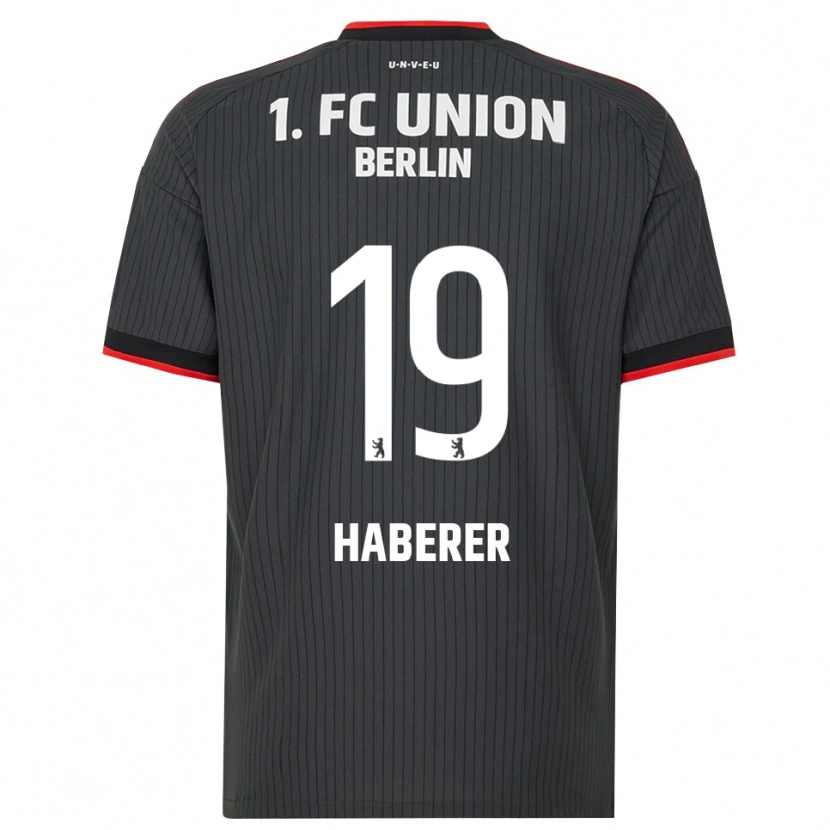 Danxen Donna Maglia Janik Haberer #19 Nero Bianco Rosso Kit Gara Away 2026/27 Maglietta