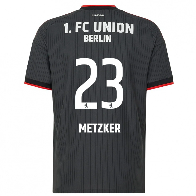Danxen Donna Maglia Pia Metzker #23 Nero Bianco Rosso Kit Gara Away 2026/27 Maglietta
