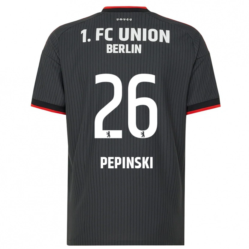 Danxen Donna Maglia Louis Pepinski #26 Nero Bianco Rosso Kit Gara Away 2026/27 Maglietta