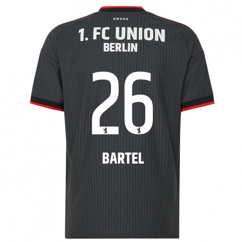 Danxen Donna Maglia Oskar Bartel #26 Nero Bianco Rosso Kit Gara Away 2026/27 Maglietta