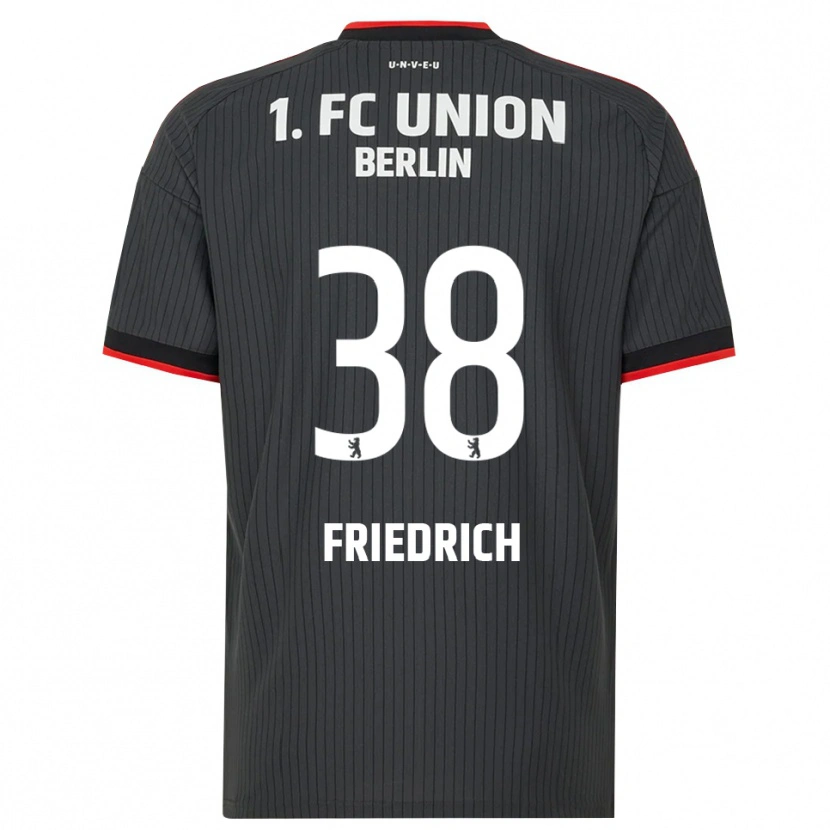 Danxen Donna Maglia Julien Friedrich #38 Nero Bianco Rosso Kit Gara Away 2026/27 Maglietta
