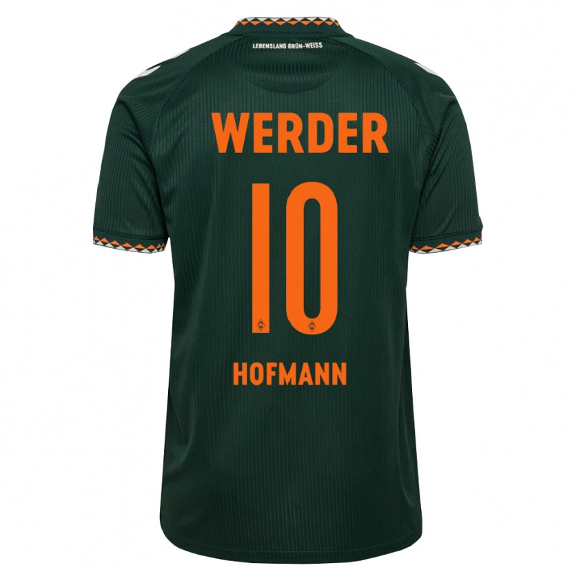 Danxen Donna Maglia Justin Hofmann #10 Verde Scuro Arancione Bianco Kit Gara Away 2026/27 Maglietta