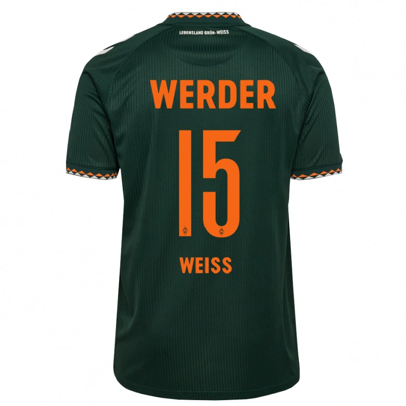 Danxen Donna Maglia Michelle Weiß #15 Verde Scuro Arancione Bianco Kit Gara Away 2026/27 Maglietta
