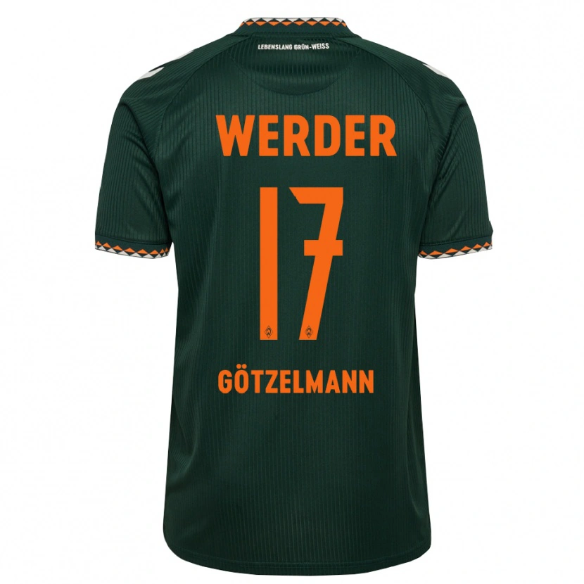 Danxen Donna Maglia Patrick Götzelmann #17 Verde Scuro Arancione Bianco Kit Gara Away 2026/27 Maglietta