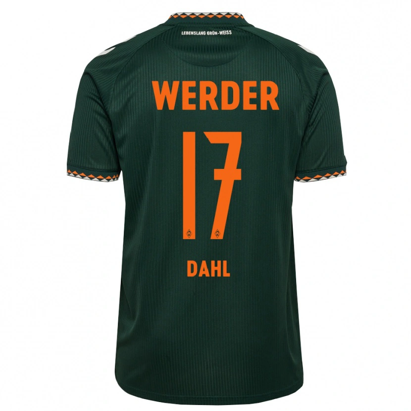 Danxen Donna Maglia Amira Dahl #17 Verde Scuro Arancione Bianco Kit Gara Away 2026/27 Maglietta