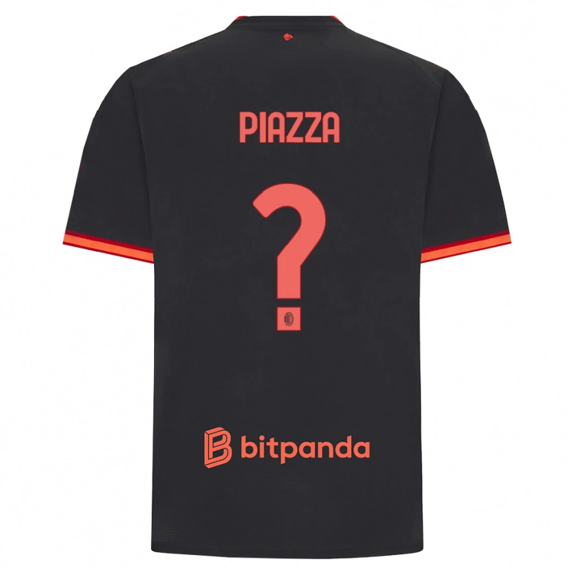 Danxen Donna Maglia Pietro Piazza #0 Rosso Nero Kit Gara Third 2026/27 Maglietta