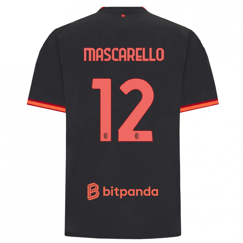 Danxen Donna Maglia Marta Mascarello #12 Rosso Nero Kit Gara Third 2026/27 Maglietta