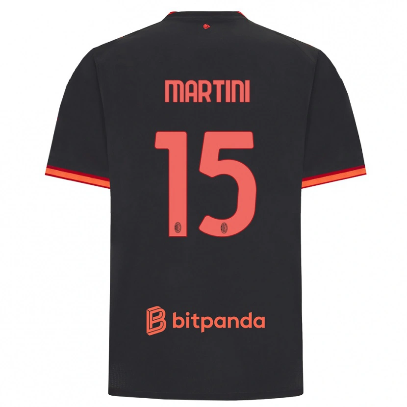 Danxen Donna Maglia Thomas Martini #15 Rosso Nero Kit Gara Third 2026/27 Maglietta