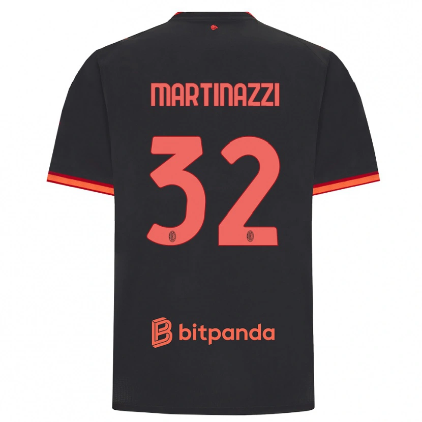 Danxen Donna Maglia Luca Martinazzi #32 Rosso Nero Kit Gara Third 2026/27 Maglietta