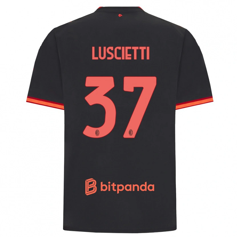 Danxen Donna Maglia Abebe Luscietti #37 Rosso Nero Kit Gara Third 2026/27 Maglietta