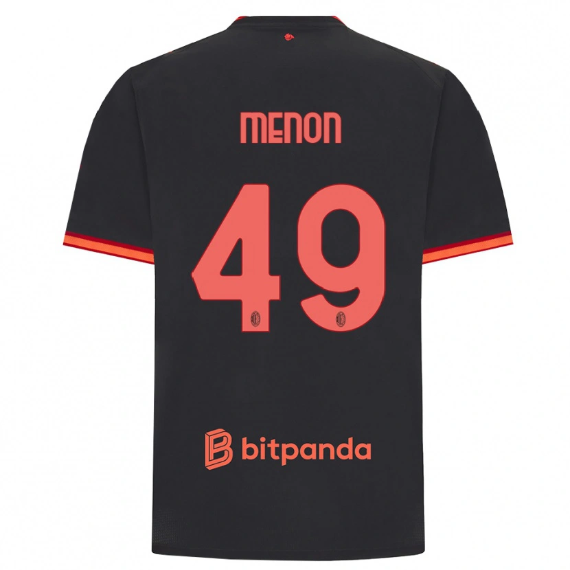 Danxen Donna Maglia Luca Menon #49 Rosso Nero Kit Gara Third 2026/27 Maglietta