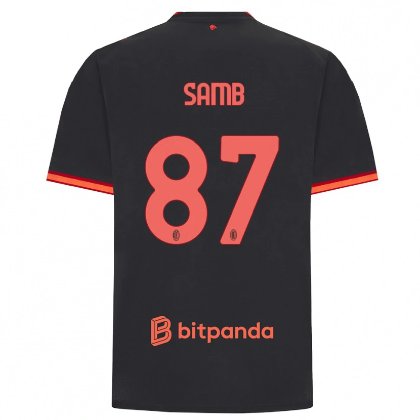 Danxen Donna Maglia Ablaye Samb #87 Rosso Nero Kit Gara Third 2026/27 Maglietta